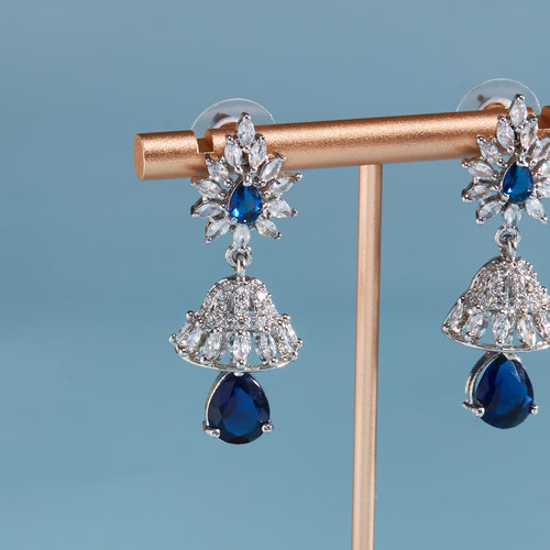 AD With Stone Hanging - Pink And Blue